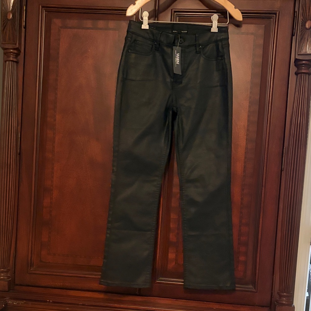 WHBM Women's Coated Kick Flare Pants